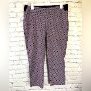 Investments Purple Geometric Cropped Pants size 18W